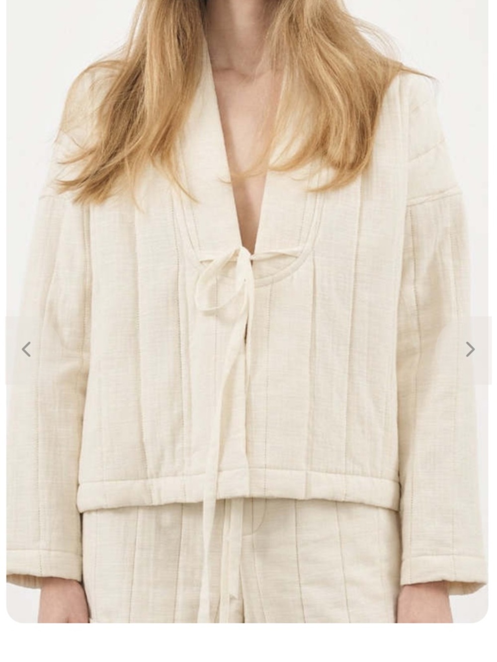 The Handloom Quilted Jacket - Natural So Soft Jacket S/M